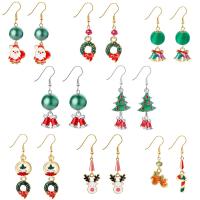 Tibetan Style Drop Earrings, with enamel, plated, fashion jewelry & different styles for choice & for woman, more colors for choice, nickel, lead & cadmium free, Sold By Pair