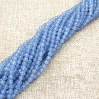 Gemstone Jewelry Beads, Aquamarine, Round, polished, DIY & different size for choice, blue, Sold By Strand