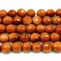 Natural Goldstone Beads Round polished DIY & faceted Sold By Strand