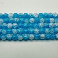 Lampwork Beads Round polished DIY blue Sold By Strand