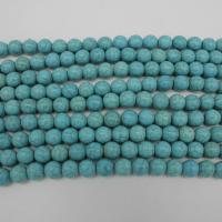 Perles turquoises, turquoise synthétique, Rond, poli, DIY & normes différentes pour le choix, Vendu par brin