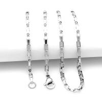 Stainless Steel Necklace Chain plated fashion jewelry & Unisex Sold By Strand