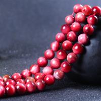 Tigerauge Perlen, rund, poliert, natürliche & DIY, rot, 6mm, verkauft von Strang