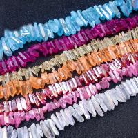Natural Plating Quartz Beads, polished, DIY, more colors for choice, Sold By Strand