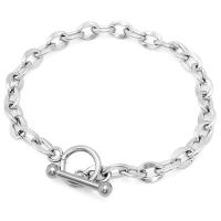 Stainless Steel Jewelry Bracelet, plated, cross chain & fashion jewelry & different size for choice & for man, Sold By Strand