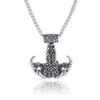 Nehrđajućeg čelika, nakit ogrlice, 316L Stainless Steel, pomahnita, modni nakit & bez spolne razlike, srebro, Prodano By PC