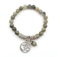 Gemstone Bracelets, Labradorite, for woman, 8mm, Inner Diameter:Approx 60mm, Sold By Strand