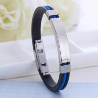 Men Bracelet, Titanium Steel, polished, Unisex, more colors for choice, 8mm, Length:8.66 Inch, Sold By PC