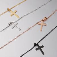 Stainless Steel Jewelry Necklace, cross chain & fashion jewelry, more colors for choice, Sold By Strand