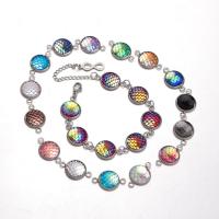 Stainless Steel Jewelry Bracelet, with Resin, fashion jewelry & Unisex, more colors for choice, Sold By Strand