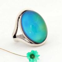 Enamel Mood Finger Ring, liga de zinco, with pedras de vidro, banhado, joias de moda & unissex & tamanho diferente para a escolha, níquel, chumbo e cádmio livre, vendido por PC