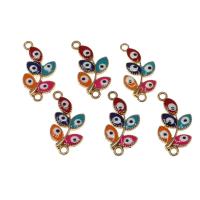 Tibetan Style, Branch, plated, DIY, multi-colored, nickel, lead & cadmium free, 25.5*14*2mm, Hole:Approx 1mm, 100PCs/Bag, Sold By Bag