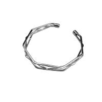 Zinc Alloy Cuff Bangle Geometrical Pattern plated for woman & hollow nickel lead & cadmium free Inner Approx 60mm Sold By PC