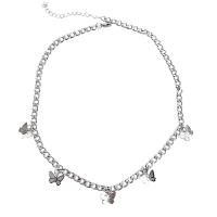Titanium Steel Necklace, with 2.75inch extender chain, Butterfly, twist oval chain & for woman, Sold Per Approx 14.9 Inch Strand