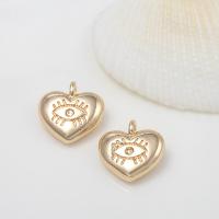 Cubic Zirconia Micro Pave Brass Pendant, Heart, gold color plated, different styles for choice & micro pave cubic zirconia, 10x10mm,10x11mm, Hole:Approx 1.5mm,2mm, 50PCs/Lot, Sold By Lot