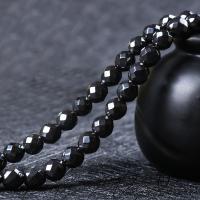 Non-magnetska hematita perle, Hematit, Krug, uglađen, možete DIY & faceted, crn, Prodano By Strand