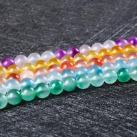 calcedonio perla, Cerchio, lucido, colore e motivo diversi per la scelta & DIY, nessuno, Venduto da filo