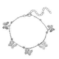 Tibetan Style Anklet, Butterfly, plated, fashion jewelry & for woman, more colors for choice, Sold By Strand