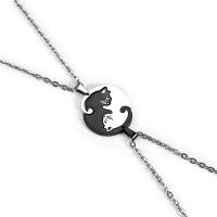 Couple Necklace Zinc Alloy Cat Unisex & oval chain Sold Per Approx 23.6 Inch Strand
