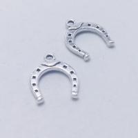 Zinc Alloy Pendants Horseshoes antique silver color plated DIY nickel lead & cadmium free Sold By Bag