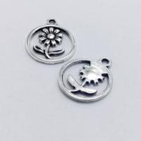 Tibetan Style Pendants, antique silver color plated, DIY, nickel, lead & cadmium free, 21x17x1.60mm, 100PCs/Bag, Sold By Bag