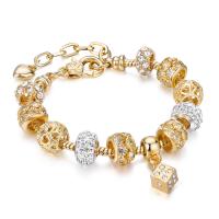 European Bracelet Zinc Alloy with Brass fashion jewelry golden Sold By Strand