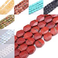 Mixed Gemstone Beads Natural Stone Polygon polished DIY & faceted 11*12*7mm Sold By Strand