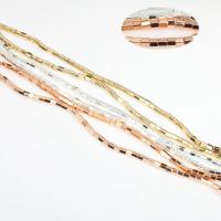 Ikke-magnetiske Hæmatit perler, Kolonne, poleret, du kan DIY & forskellige stilarter for valg & facetteret, flere farver til valg, 3*3mm, Solgt af Strand