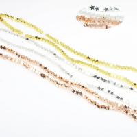 Nicht-magnetische Hämatit Perlen, Stern, poliert, DIY & verschiedene Stile für Wahl, keine, verkauft von Strang
