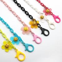 Acrylic Mask Chain Holder, Flower, anti-skidding, more colors for choice, 560mm, Sold By Strand