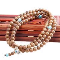 108 Mala Beads Wenge Round Buddhist jewelry & Unisex 8mm Sold By Strand