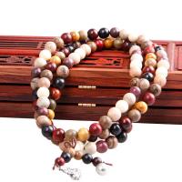 108 perles de Mala, Multi-pierres précieuses, Rond, style folk & unisexe & normes différentes pour le choix, Vendu par brin