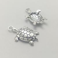 Zinc Alloy Animal Pendants Turtle antique silver color plated DIY nickel lead & cadmium free Sold By Bag