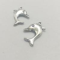Zinc Alloy Pendants Dolphin antique silver color plated DIY nickel lead & cadmium free Sold By Bag