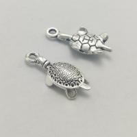 Tibetan Style Animal Pendants, Turtle, antique silver color plated, DIY, nickel, lead & cadmium free, 20x9x3.40mm, 100PCs/Bag, Sold By Bag