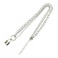 Stainless Steel Jewelry Necklace Titanium Steel fashion jewelry & Unisex silver color Sold By PC