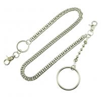 alliage de zinc chaîne de taille, avec fer, bijoux de mode, argent, 62cm 10cm, Vendu par brin