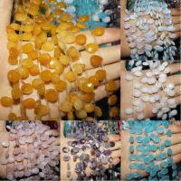 Mixed Gemstone Beads Teardrop polished DIY & faceted 13*18mm Sold By Strand