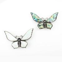 Shell Brooch, Butterfly, plated, DIY & different styles for choice, more colors for choice, 62*40*11mm, Sold By PC