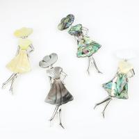 Shell Brooch Girl plated DIY 27*85*17mm Sold By PC