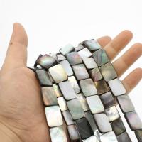 Black Shell Beads Rectangle polished DIY multi-colored Sold By Strand