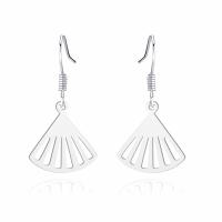 925 Sterling Silver Drop &  Dangle Earrings Skirt plated for woman & hollow Sold By Pair