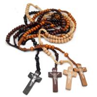 Rosary Necklace, Plastic, with Resin, plated, fashion jewelry & Unisex, more colors for choice, 470mm, Sold Per 18.50 Inch Strand