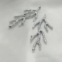 Tibetan Style Connector, Branch, antique silver color plated, DIY, nickel, lead & cadmium free, 43x19x2.50mm, 100PCs/Bag, Sold By Bag