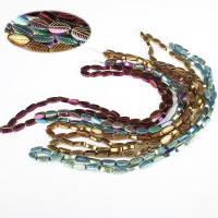 Nicht-magnetische Hämatit Perlen, Blatt, plattiert, DIY & verschiedene Stile für Wahl, keine, 4*7mm, verkauft von Strang