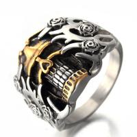 Hombres de acero inoxidable anillo del dedo, chapado, diverso tamaño para la opción & para hombre, Vendido por UD