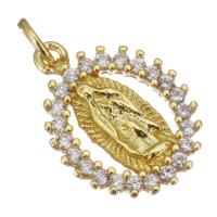 Cubic Zirconia Micro Pave Brass Pendant, gold color plated, micro pave cubic zirconia & hollow, 11x15x2mm, Hole:Approx 2.5mm, 20PCs/Lot, Sold By Lot