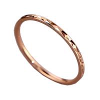 Titanium Čelik Finger Ring, s Nehrđajući čelik, pozlaćen, modni nakit & za žene, porasla zlatnu boju, 1.1mmX1.2mm, Prodano By PC