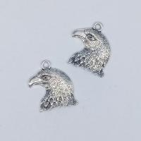 Tibetan Style Animal Pendants, Eagle, antique silver color plated, DIY, nickel, lead & cadmium free, 21x17x2.50mm, 100PCs/Bag, Sold By Bag