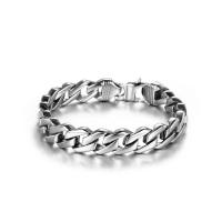 Men Bracelet Titanium Steel polished fashion jewelry & for man silver color Sold By Strand